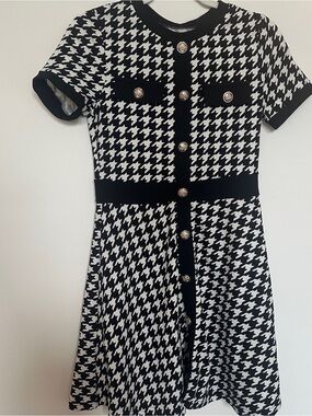 SHEIN - Black and White Houndstooth Dress